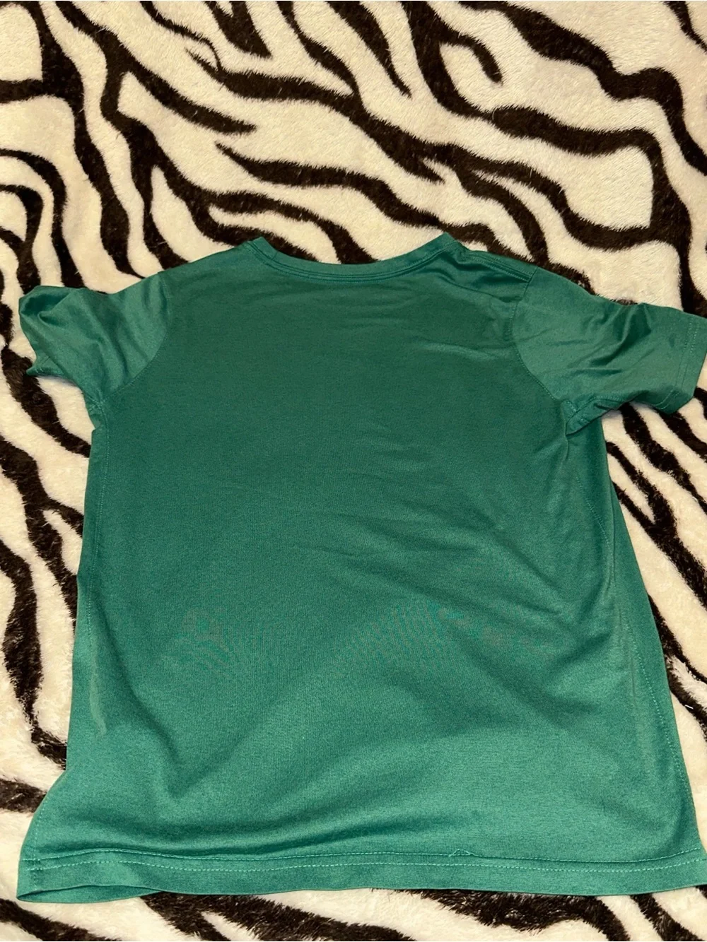 Kids Nike Green Short-Sleeve Dri-FIT Tee with Yellow Swoosh